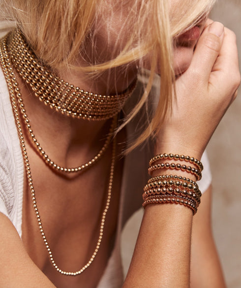 4MM Gold Ball Bracelet